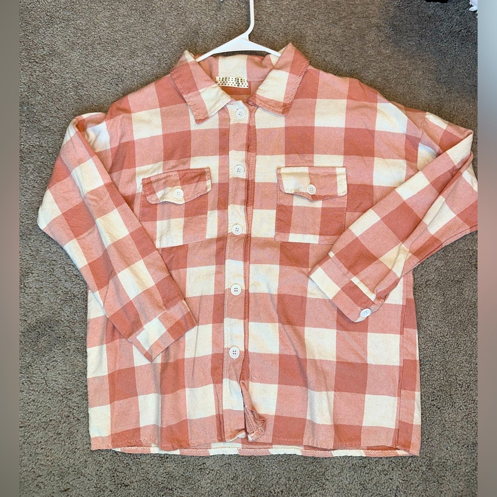 Dress Up Pink and White Flannel